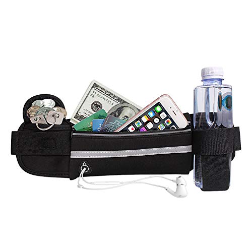 QACOHU Fanny Pack Correia de corrida Exercício Cintura Pacote ajustável Bolsa de corrida Resistente