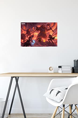 Póster gigante de Calabozos y Dragones con chinchetas decoración pared friki rol 6