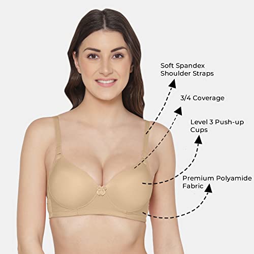 Image of Tweens - Heavily Padded Super Push-Up Bra - Balconette - Polyamide Fabric - 3 /4th Coverage, Multiway Straps, Wireless, Seamless - T-Shirt Bra