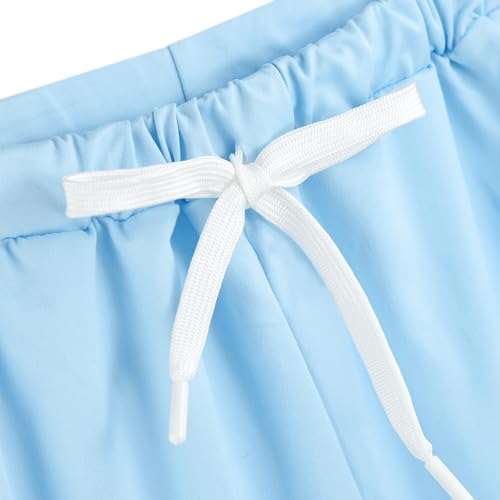 ZukoCert 5 Pack Girls Athletic Shorts with Drawstring,Girls Dolphin Shorts,Dry Running Shorts for Girls in 5-14Years4