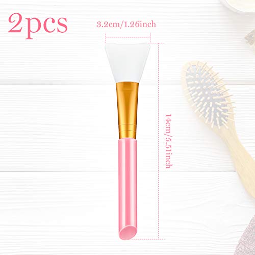 2 Cepillo de Mascarilla Facial de Silicona Raspador Cosmético sin Pelo Aplicador de Barro Facial Cepillo de Mezcla… - Imagen 3