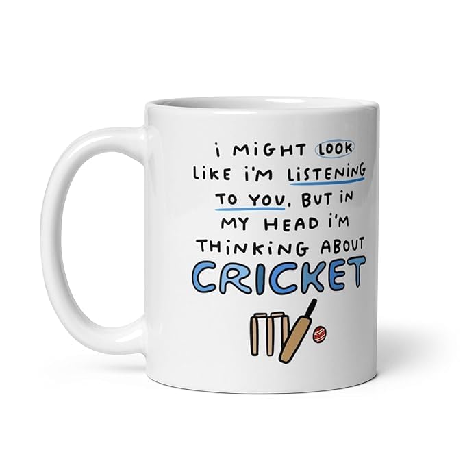 Image of Cricket Theme Ceramic Coffee Mug, MS Dhoni and Virat Kohli Fan Art Print (Sports Lover) (1-Cricket, Large)