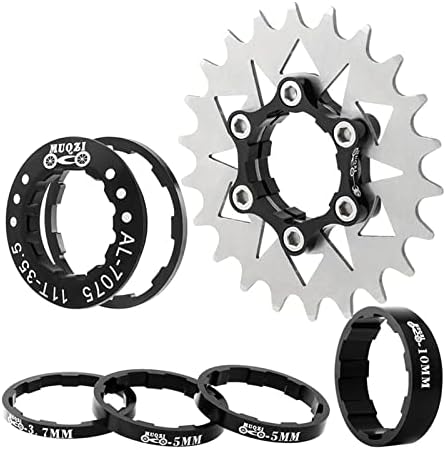 Miniatura 1 de Acero Solo Cassette Cog MTB Engranaje Fijo Bicicleta Bicicleta 22T Adaptador 7-10s Hub Freewheel Lockring Refit Piezas Componente