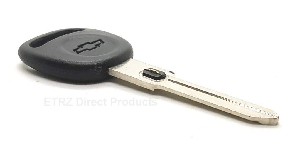 GM 598513 Corvette Style Big Head Double Sided Ignition Key Blank w/Chevy Logo and Vats Resistor