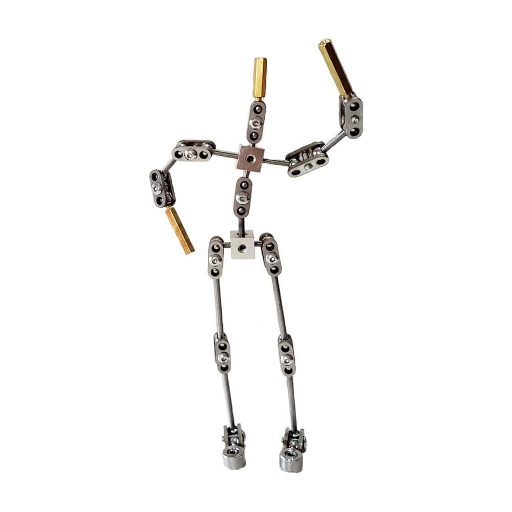 DIY Studio Stop Motion Armature Kits ，Ready Armature Kits ， Metal Puppet Figure for Character Design Creation ，for Animation or just Fun (18cm=7.1in)