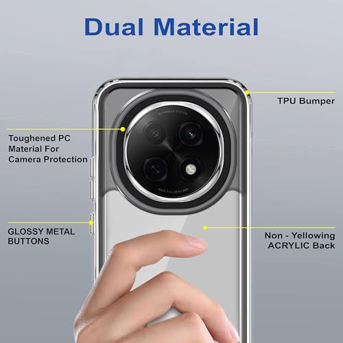 Image of Zapcase Back Case Cover for Oppo F29 Pro 5G | Compatible for Oppo F29 Pro 5G Back Cover | Case Cover with Camera Protection | (TPU + PC | Translucent Black)