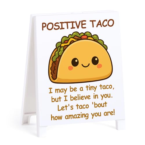 Inspirational Taco Office Decor Entry Retirement Gift Positive Taco Desk Sign Let's Taco 'Bout How Amazing You Are Motivational Saying Quote Mom Teacher Appreciation Gifts Encouraging Home Decor