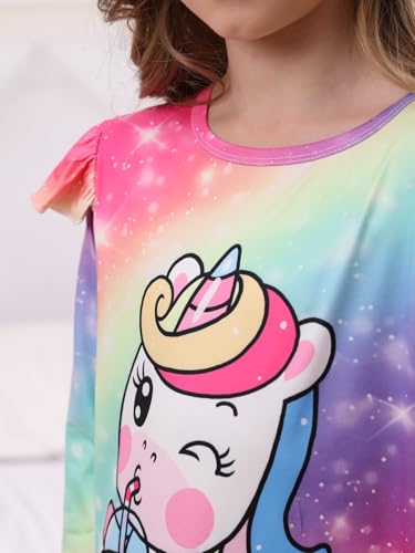 Bow Dream Toddler Girl Dress Cute and Matching American Girl Doll Clothes for Girls Cartoon Pattern Long Sleeve Dress4