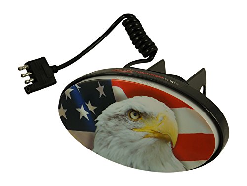 Hitch Starz® - Illuminate Your Attitude. The Original Changeable Hitch Cover. (US Flag/Eagle) Universal fit 1.25
