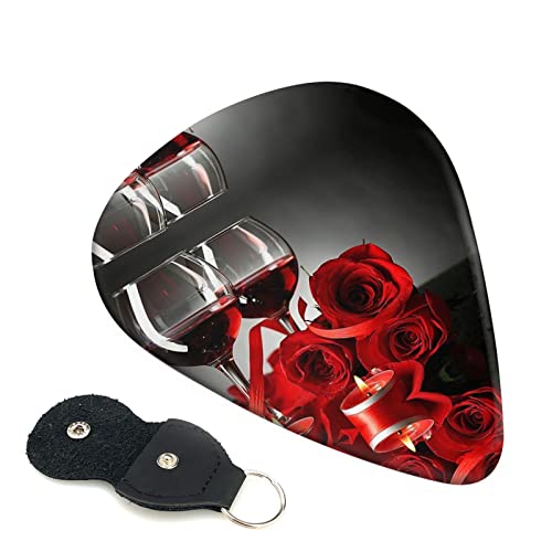 Ensemble de 6 médiators de guitare en verre à vin rouge rose et bougie pour guitare acoustique, guitare électrique… - Les Beatles, Paul McCartney, John Lennon, RIngo Starr, George Harrison Ensemble de 6 médiators de guitare en verre à vin rouge rose et bougie pour guitare acoustique, guitare électrique…