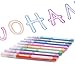 TWOHANDS Outline Markers,Glitter Paint Pens,Double line Metallic Markers,8 Assorted Colors,Great for writing and drawing lines on Paper,Posters,Greeting and Gift Cards