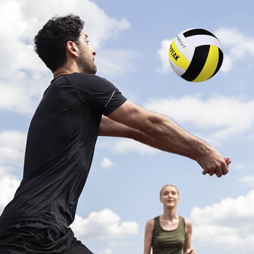 Image of RUN2PEAK Heavy Weight Volleyball Ball Official Size 5 Setter Training Volleyballs PU Practice Volley Balls for Indoor Rebounder Equipment Setters Weighted Volleyball Setting Trainer