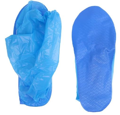 Image of Unisex Waterproof Rain Shoe Cover, Boots Cover | for Cycling Fishing Hunting Car Washing Gardening Hiking Farming / / Slip-Resistant Shoe Covers, Blue (1Pair)
