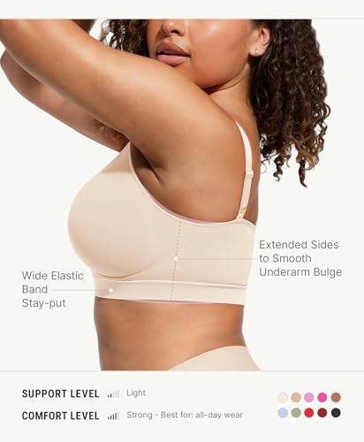 Image of FeelinGirl Bralettes for Women with Support Comfortable Bras No Underwire Seamless Everyday Bras