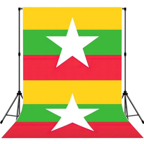Toile de fond drapeau du Myanmar pour photographie et studio