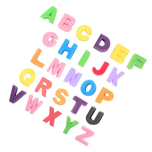 VILLCASE Children's Art Painting Tools 26pcs Alphabet Sponge Stamps Set of Boys and Girls Painting Sponges Easy to Use Carry