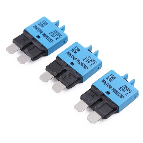 12V 24V 15A Manual Reset Fuse Circuit Breaker ATO ATC Resettable Fuses, UL