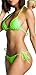 COQUETA SWIMWEAR sexy BIKINI teeny thong Triangle top Set Bottom NEON GREEN-MD