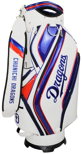 LEZAX Chunichi Dragons CDCB-5415 9.5 Type Caddy Bag, White