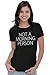 Not a Morning Person Lazy Day Womens Slim Fit Graphic Tee Black