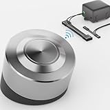 Wireless PC Power Button, Remote PC Power Switch ON Off Reset Stainless Steel Button and Receiver for Computer Motherboard (Powered by 9 Pin USB)