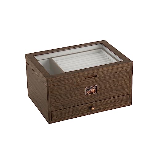 Boîte de rangement en bois à compartiments modulables pour maquillage et boucles
