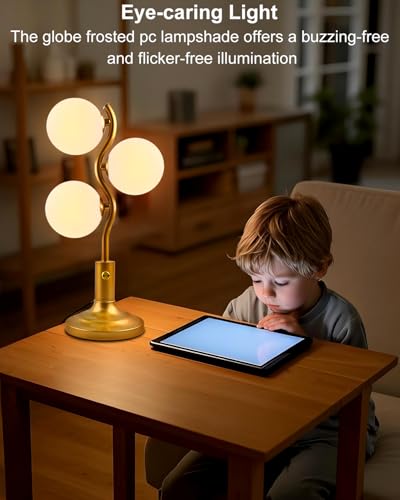 Lightdot Table Lamp 3 Lights Gold Desk Lamp - Image 5