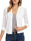 Bright White Cardigan for Women Cardigan Sweaters for Women Lace Cropped Cardigan XXL