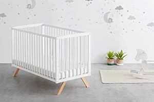 COOL · DREAMS - Cuna Bebe Woody 120x60 3 Alturas de somier + colchón HR