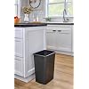 Rev-A-Shelf 2-Pack 35 Quart Polymer Replacement Trash Bin, Recycle Waste Garbage Container for Kitchen Cabinet Pullouts, Black, RV-35-18-2 - Large Plastic Bins for Home and Office