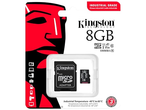 Kingston Industrial microSD - 8Go microSDHC Industrial C10 A1 pSLC carte + adaptateur SD - SDCIT2/8GB