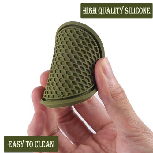 Image of SINGARO Car Cup Coaster, 4PCS Universal Non-Slip Cup Holders Embedded in Ornaments Coaster, Car Interior Accessories, Olive Green