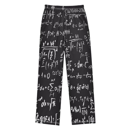ZZXXB Physics Formulas and Calculations Boys Long Pants Soft Trousers Elastic Waist Kids Lounge Bottoms with Pockets S-XL