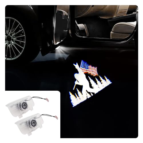 uunonaha High Definition Car Door Logo Lights 2 Pcs, Car Projection LED Projector Door Shadow Light Welcome Light Laser Emblem Logo Lamps Kit Puddle Lights Compatible for Accord 9 Accessories (04)