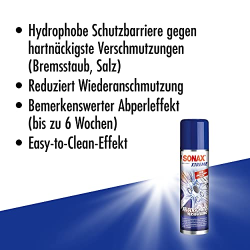SONAX XTREME FelgenSchutzVersiegelung (250 ml) bildet einen effektiven Schutz gegen Bremsstaub, Schmutz, Salz & Wasser mit Easy-to- Clean-Effekt | Art-Nr. 02501000 (Packung mit 2)