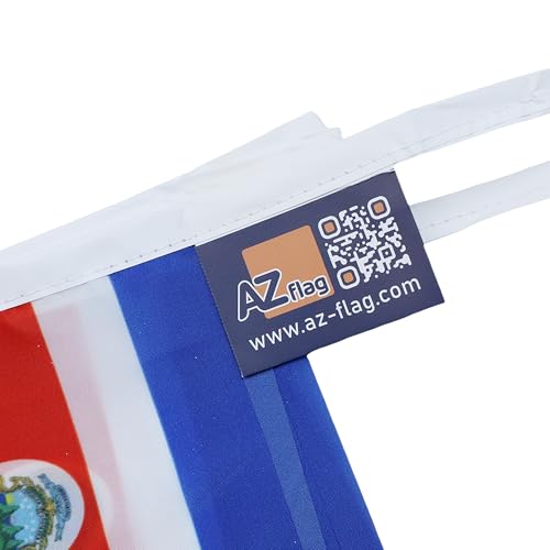 Image of AZ FLAG Costa Rica 6 meters BUNTING Flag 20 flags 9'' x 6'' - Costa Rican STRING flags 15 x 21 cm