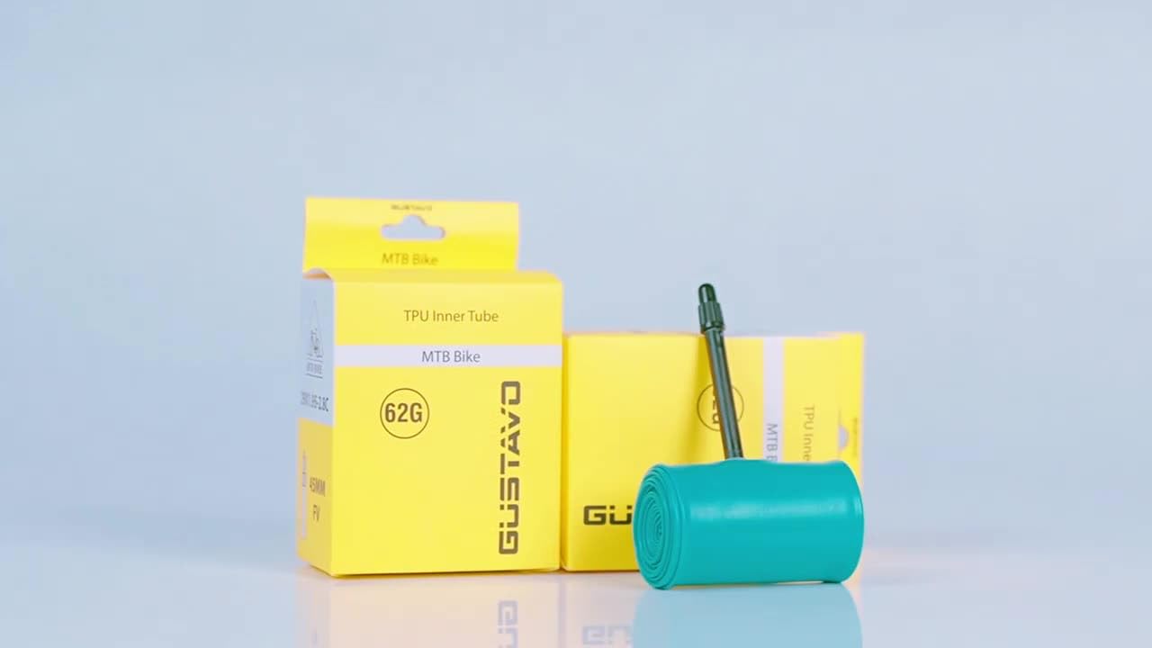 Gustavo - Paquete de 2 tubos interiores ultraligeros de TPU para bicicleta de 26/27.5/29 x 2.0-2.8 para bicicletas de montaña MTB, neumático de TPU de grava, repuesto de tubo de válvula francesa de 45