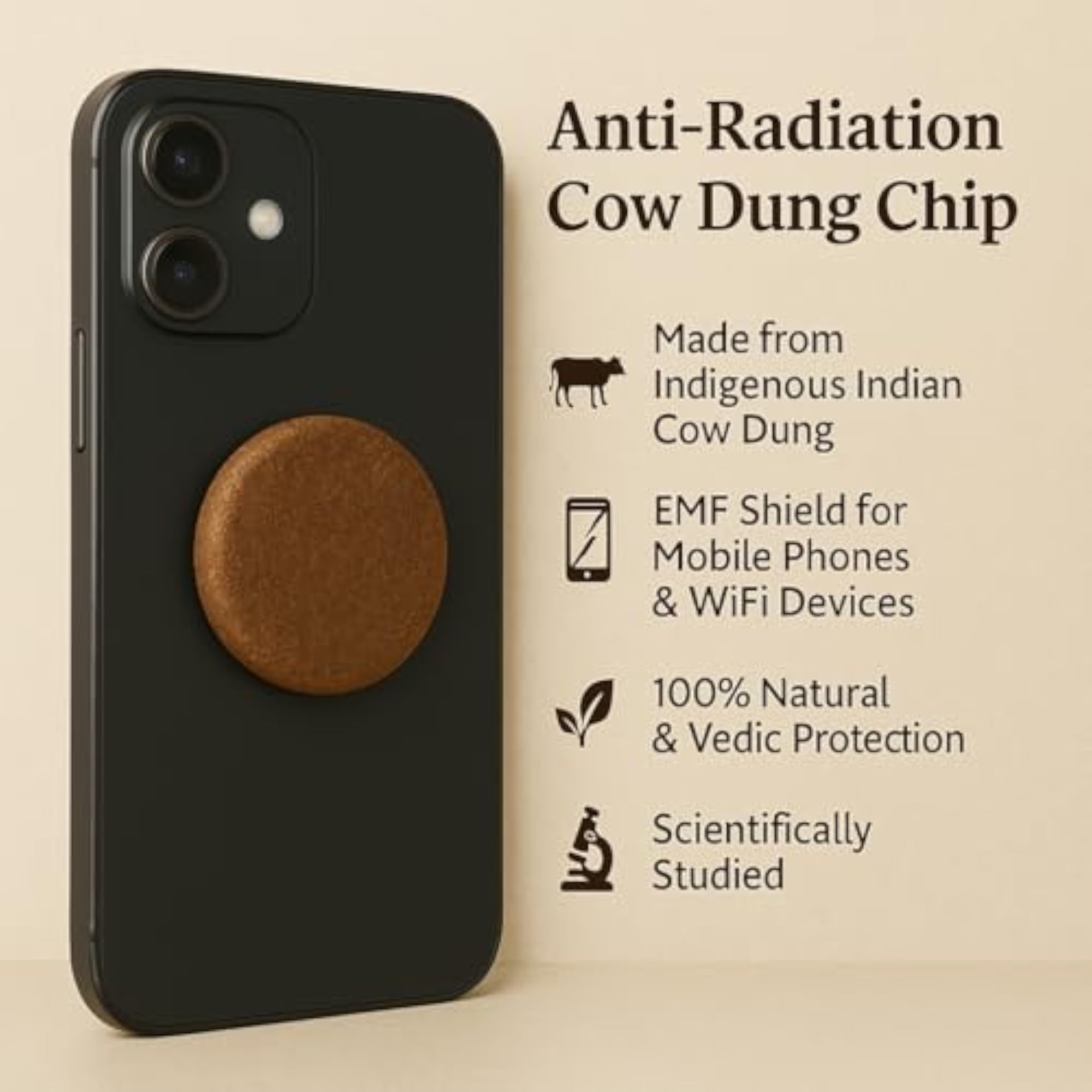 Cow Dung Anti-Radiation Chip, Natural Protection