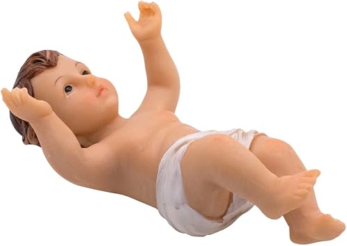 Miniatura 9 de Figura de Natividad de Bebé Jesús  Niño Cristo pintado  Añadir a la escena del pesebre o la grieta  Gran decoración cristiana del hogar e iglesia