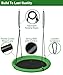 Ansionsol 24 Inch Saucer Tree Swing Set for Kids & Adults, Adjustable Flying Swing Seat for Backyard or Outdoor Playground, Green & Black