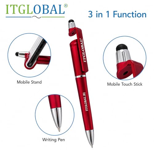 Image of Canon Printer Head Colour CH 7 with ITGLOBAL 3in1 Multi-Function Mobile Phone Stand, Stylus Pen Anti-Metal Texture Rotating Ballpoint Pen (Very Colors) CH-7