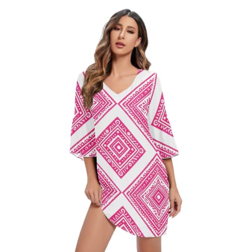 Robe en mousseline trapèze magenta idéale pour vos soirées d'été