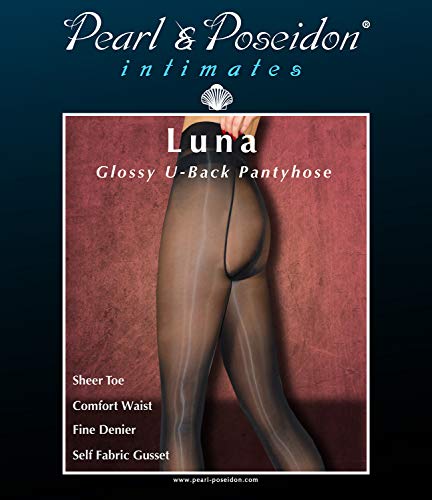 Pearl & Poseidon Luna - Glossy U-Back Shiny Pantyhose Sexy Sheer2