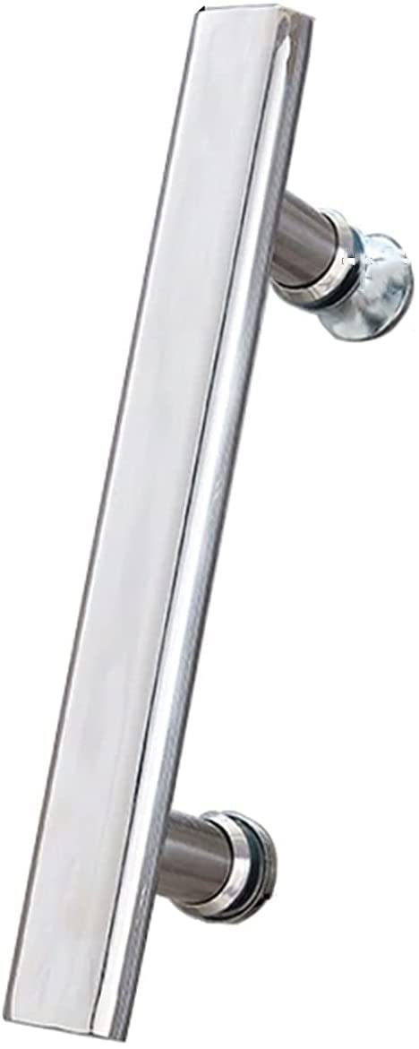 Gthtuhfd Push And Pull Bar Bathroom Glass Door Handle Stainless Steel Replacement Parts Internal/External Doors Shower Door Knobs,165Mm