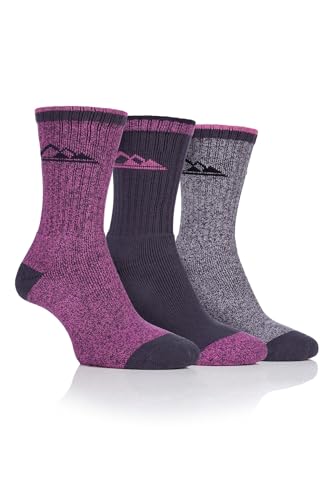 HEAT HOLDERS Women's Marl Boot Sock Charcoal/Cerise/Women's 5-92
