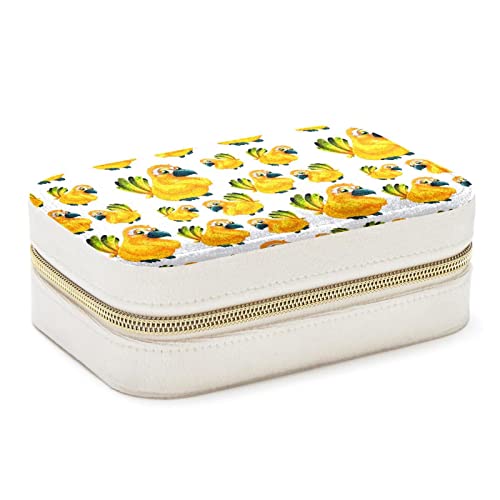 Boîte à bijoux avec motif perroquet jaune pour vos boucles - 2