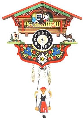 Alexander Taron Collectible Engstler Battery Operated Clock Mini Size 5" H x 5.75" W x 2.5" D