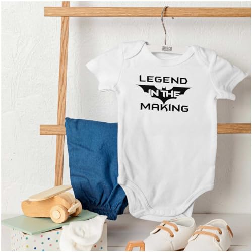 Image of Brisco Brands Legend in the Making Superhero Baby Romper Boys or Girls