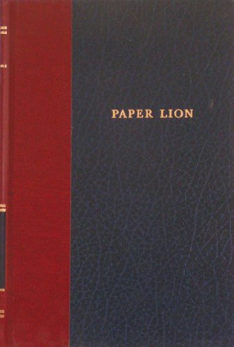Paper Lion (Holtzman Sports Classics Autographe... B002V7NHA0 Book Cover