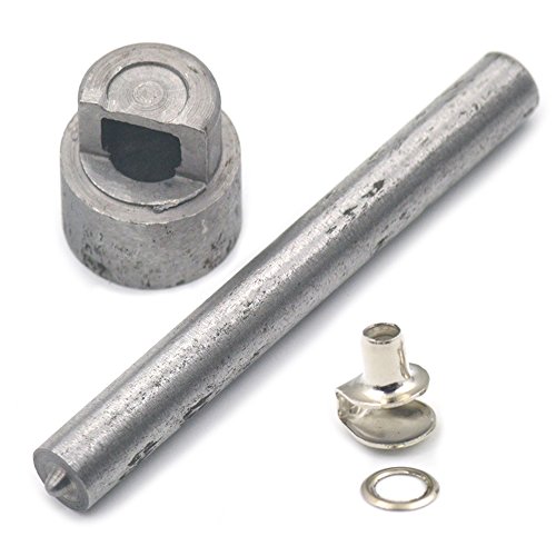 Fujiyuan Ein Werkzeug mit 10 Stück 8 mm Stiefel Haken Ösen Schnallen DIY Reiten Wandern Schuhe Haken Schnürsenkel Camp Klettern Fitting mit Unterlegscheiben Nickel Cover